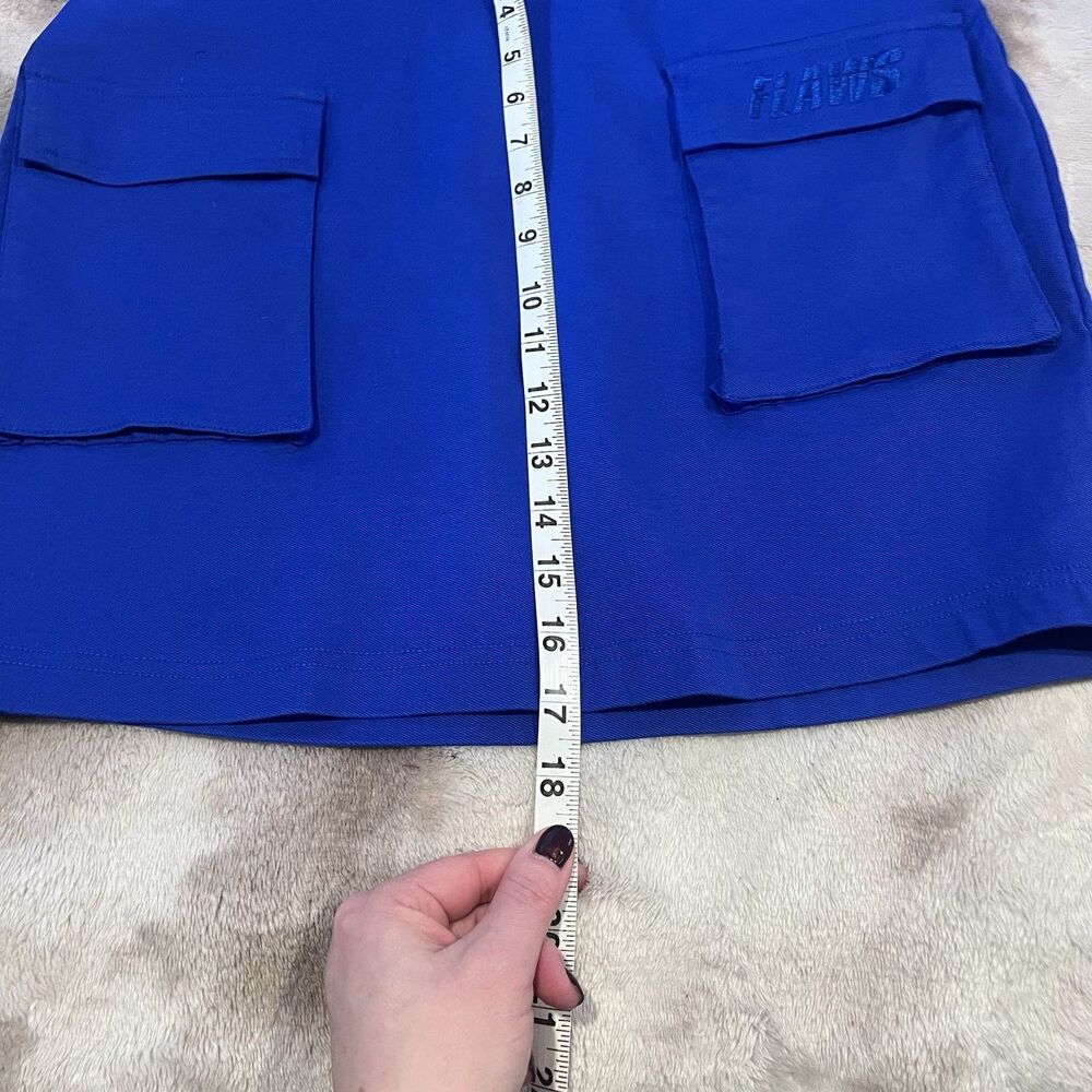 Rebdolls Women’s Blue Skirt Size 1X Pockets FLAWS Pencil Bodycon Stretch - Picture 4 of 14